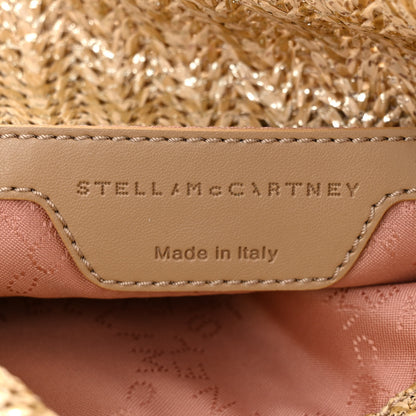 Stella McCartney Metallic Raffia Mini Falabella Tote Gold 6 of 10