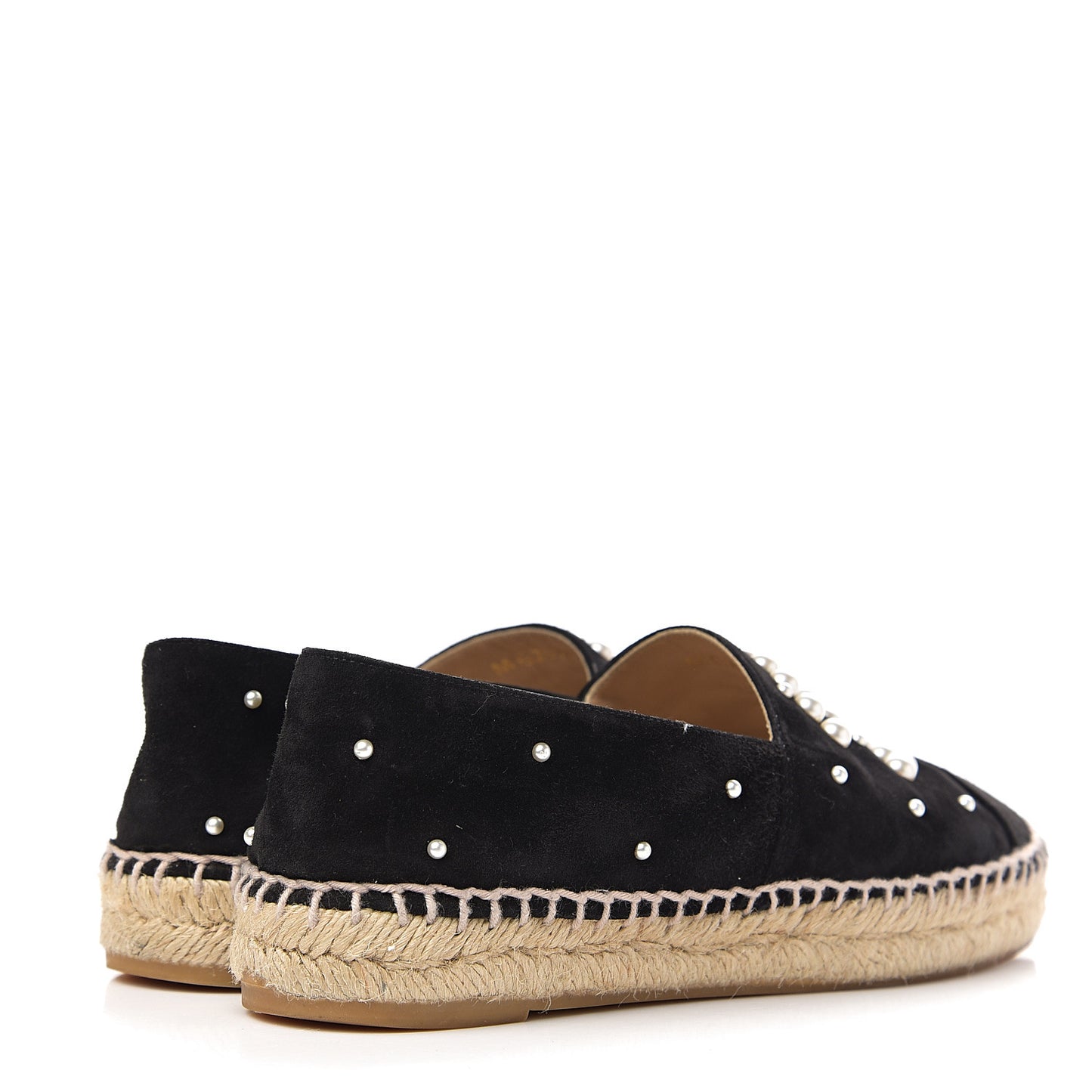 Suede Pearl CC Espadrilles 36 Black