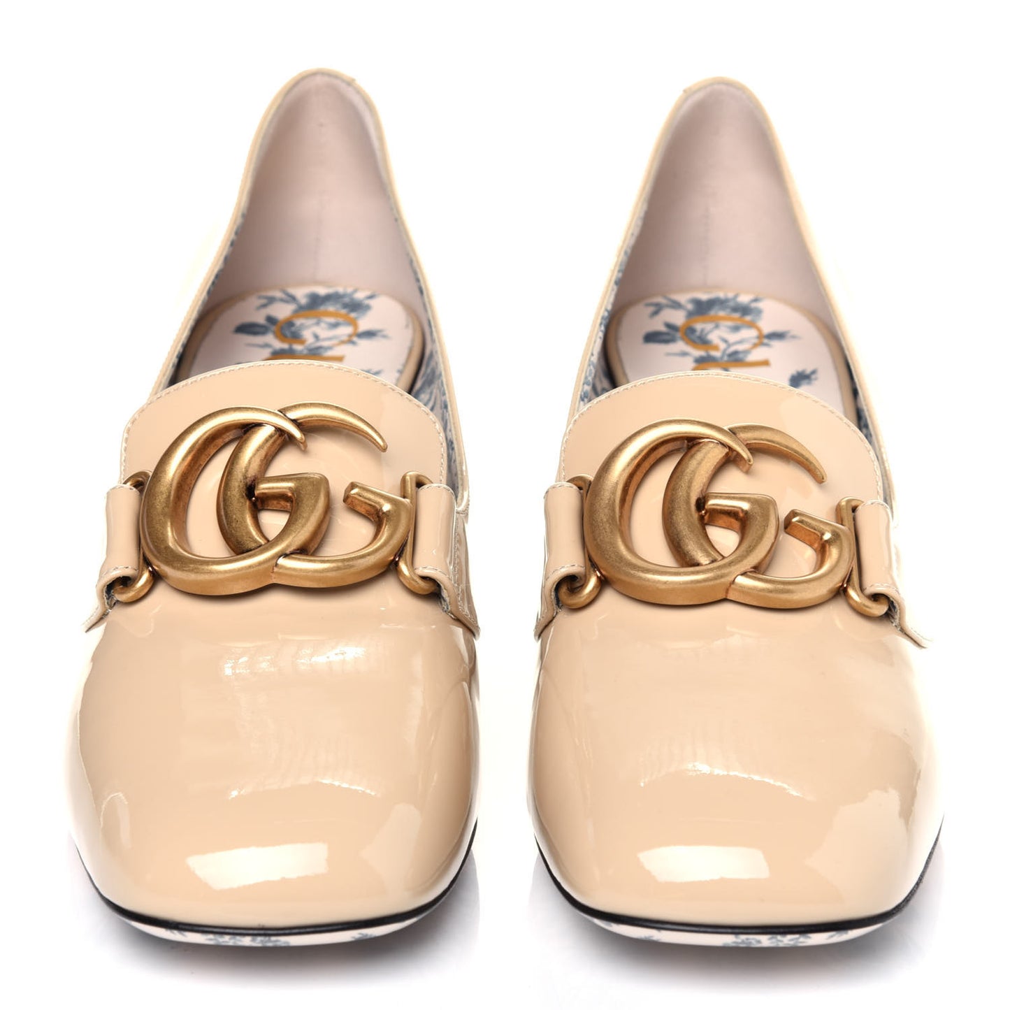 Vernice GG Victoire 55mm Loafer Pumps 40 Sand Storm
