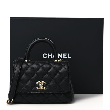 Chanel Caviar Quilted Extra Mini Coco Handle Flap Black 11 of 11