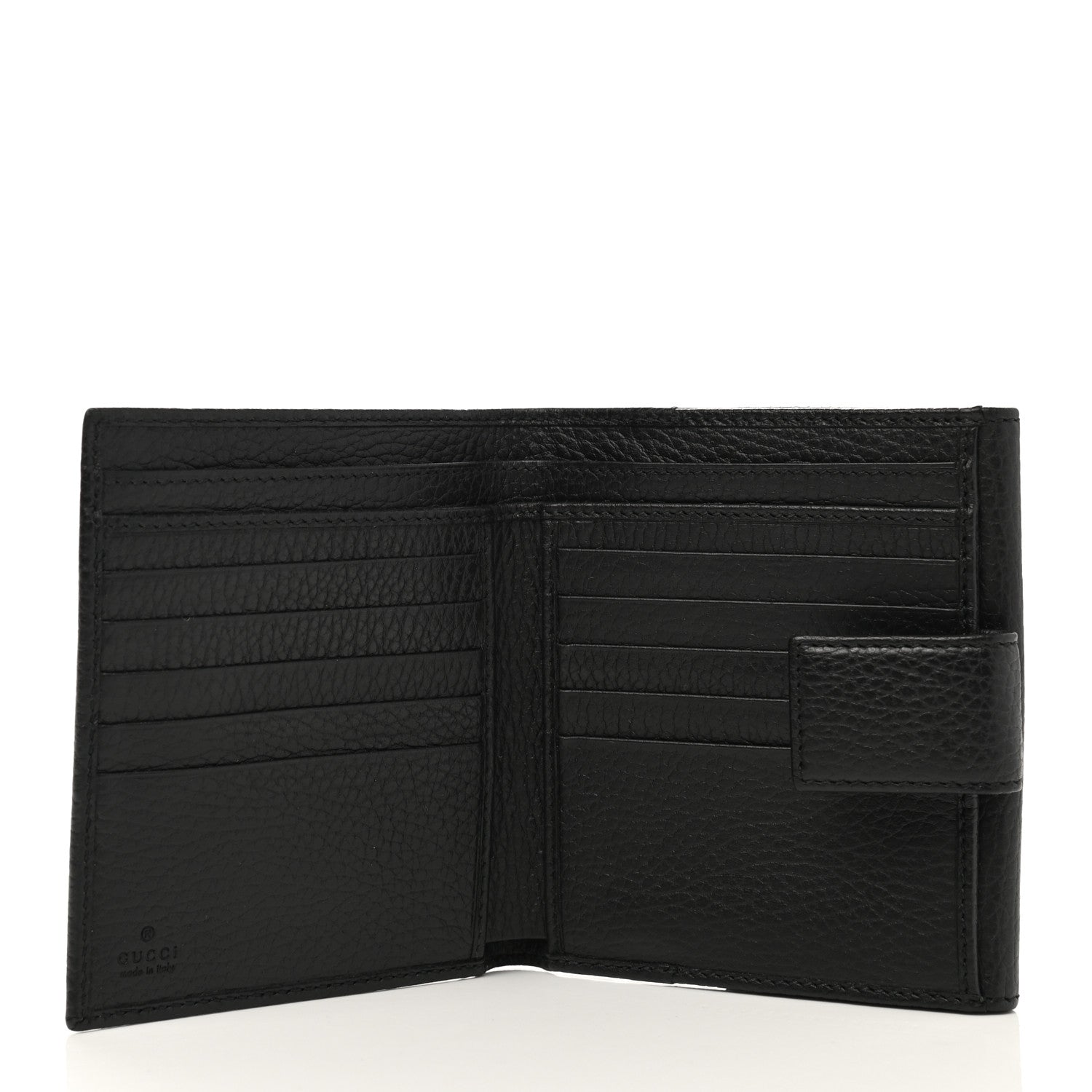 Gucci Dollar Calfskin Double G French Flap Wallet Black 5 of 7
