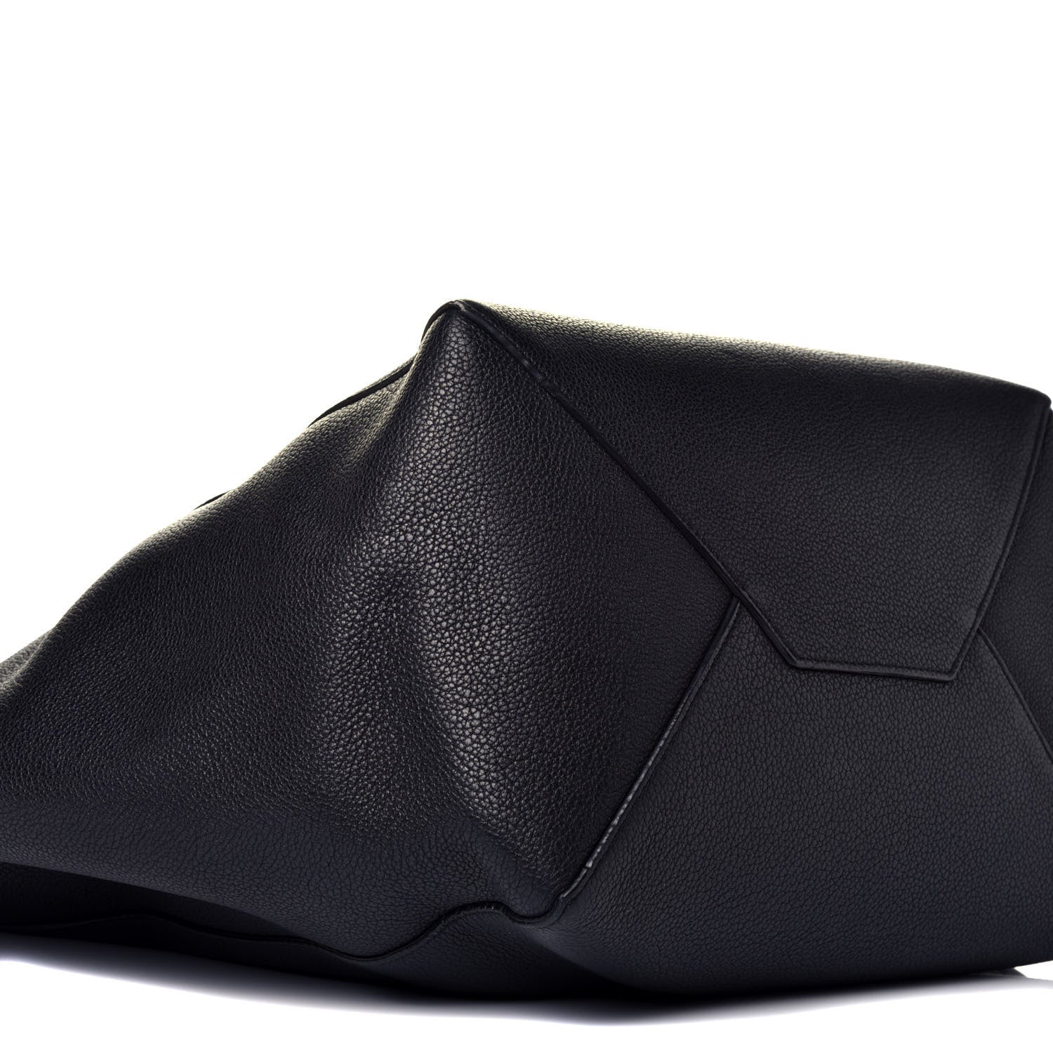 Celine Soft Grained Calfskin Medium Belt Cabas Phantom Black 8 of 9