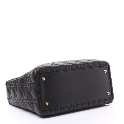 Christian Dior Lambskin Cannage Medium Lady Dior Black 3 of 8