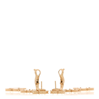Van Cleef & Arpels 18K Yellow Gold Mother of Pearl Black Onyx 3 Motifs Magic Alhambra Earrings 3 of 4