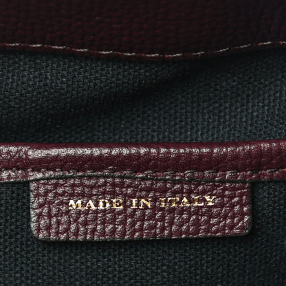 Burberry Derby Calfskin House Check Small Bi-Color Mahogany Red 5 of 9