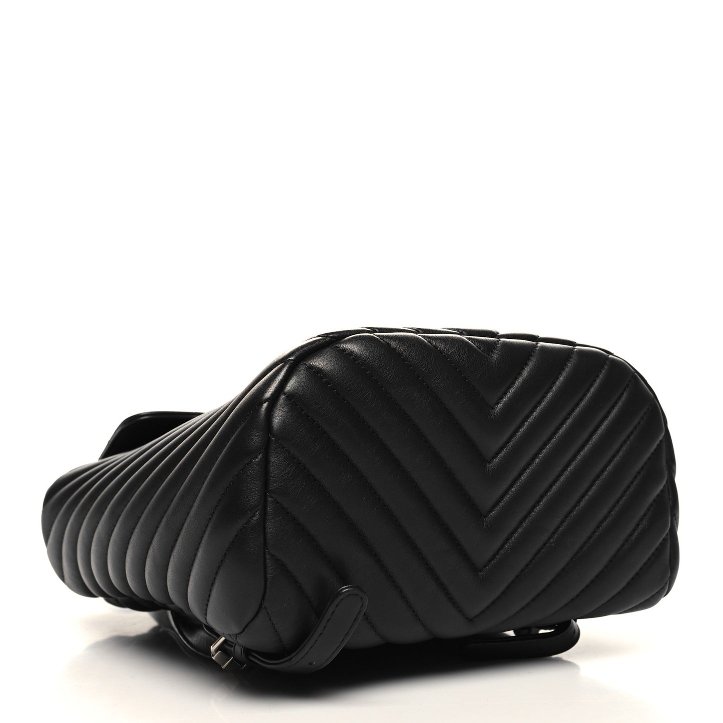 Calfskin Chevron Quilted Small Urban Spirit Backpack Black