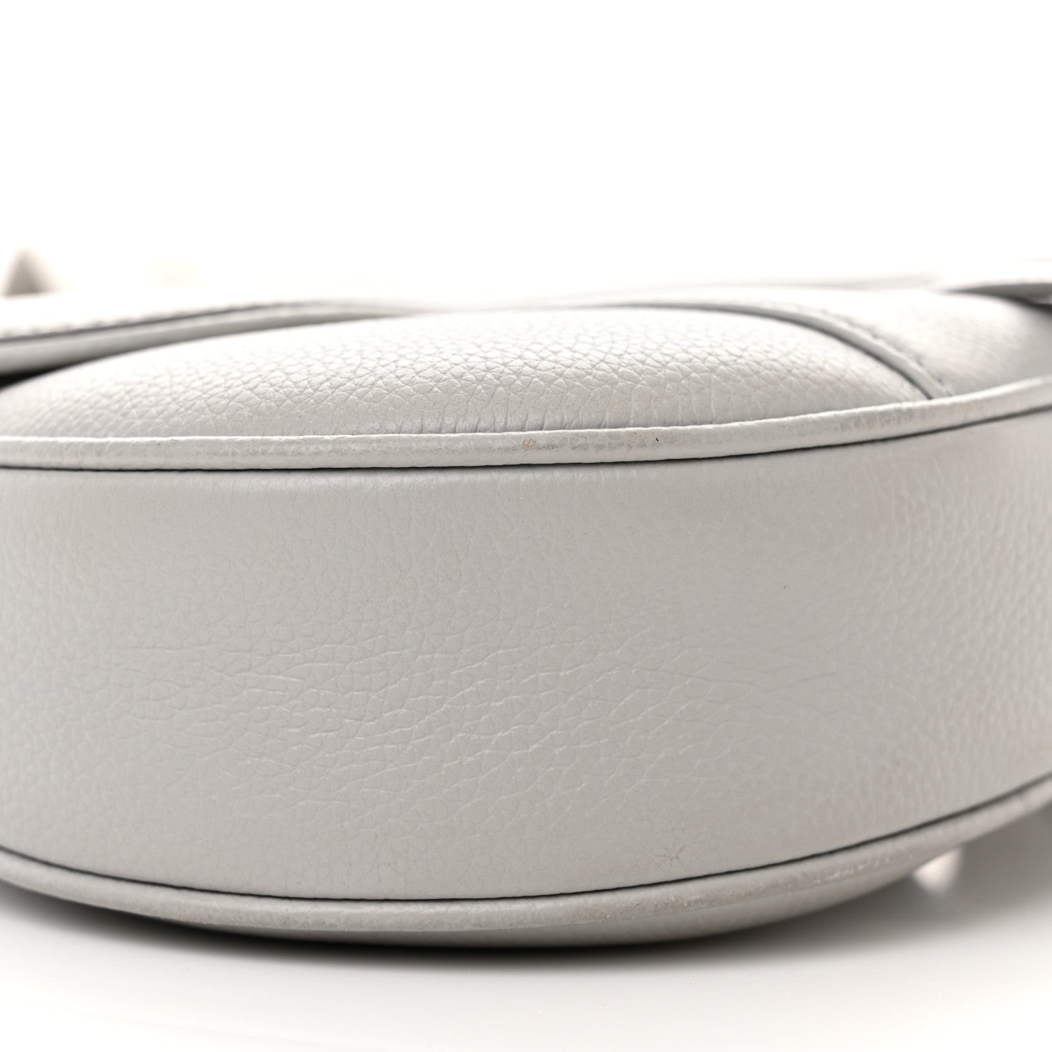 Christian Dior Grained Calfskin Kim Jones Saddle Bag Light Grey 9 of 14