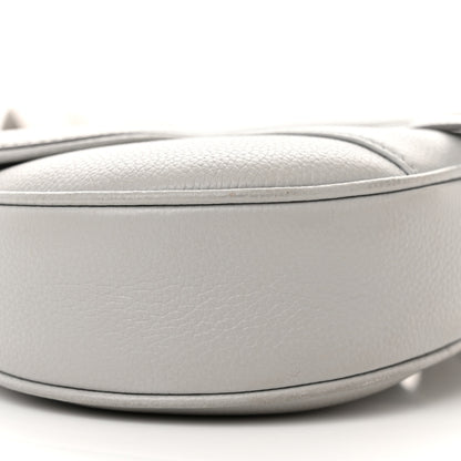 Christian Dior Grained Calfskin Kim Jones Saddle Bag Light Grey 9 of 14
