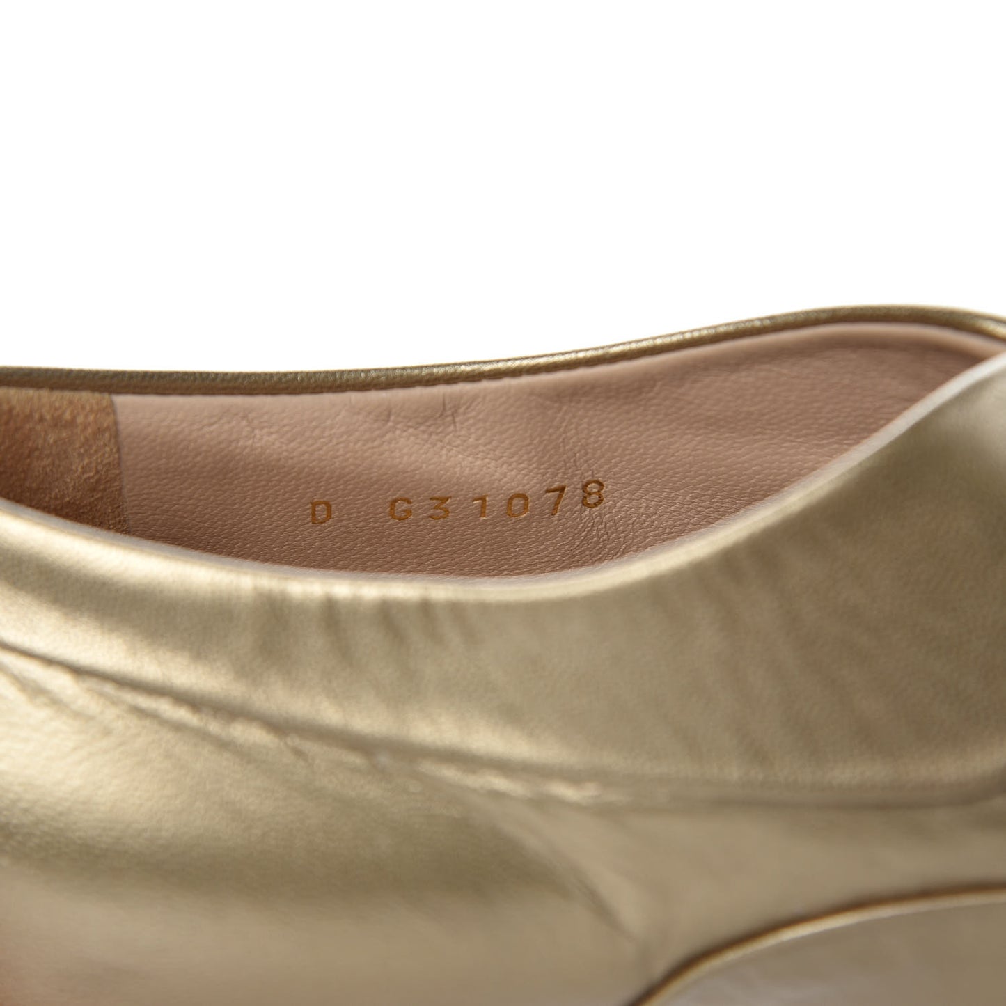 Goatskin CC Lace Up Oxfords 37 Dark Gold