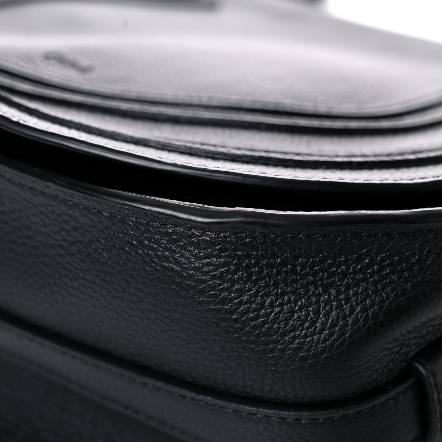 Calfskin Medium Marcie Round Crossbody Bag Black