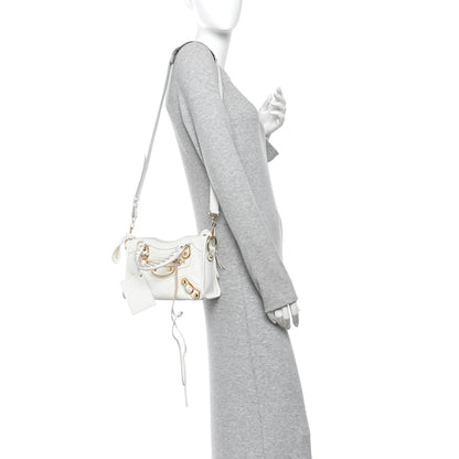 Balenciaga Chevre Gold Metallic Edge Hardware Mini City White 2 of 13