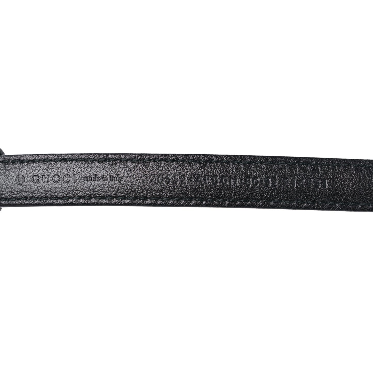 Moon Calfskin Nickel Interlocking G 20mm Belt 80 32 Black