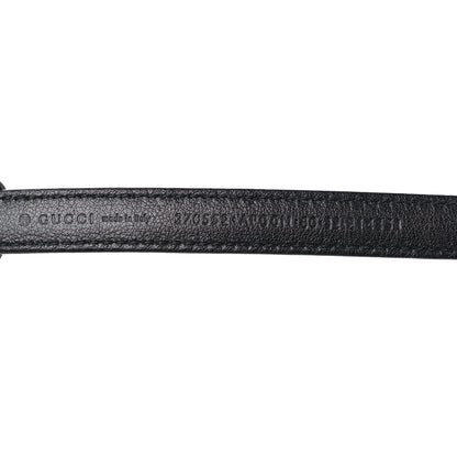 Gucci Moon Calfskin Nickel Interlocking G 20mm Belt 80 32 Black 3 of 7