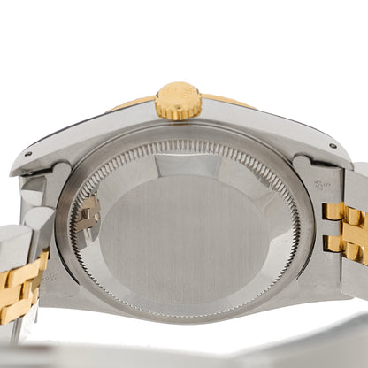 Rolex Stainless Steel 18K Yellow Gold Diamond 36mm Oyster Perpetual Datejust Watch Champagne 16233 4 of 5