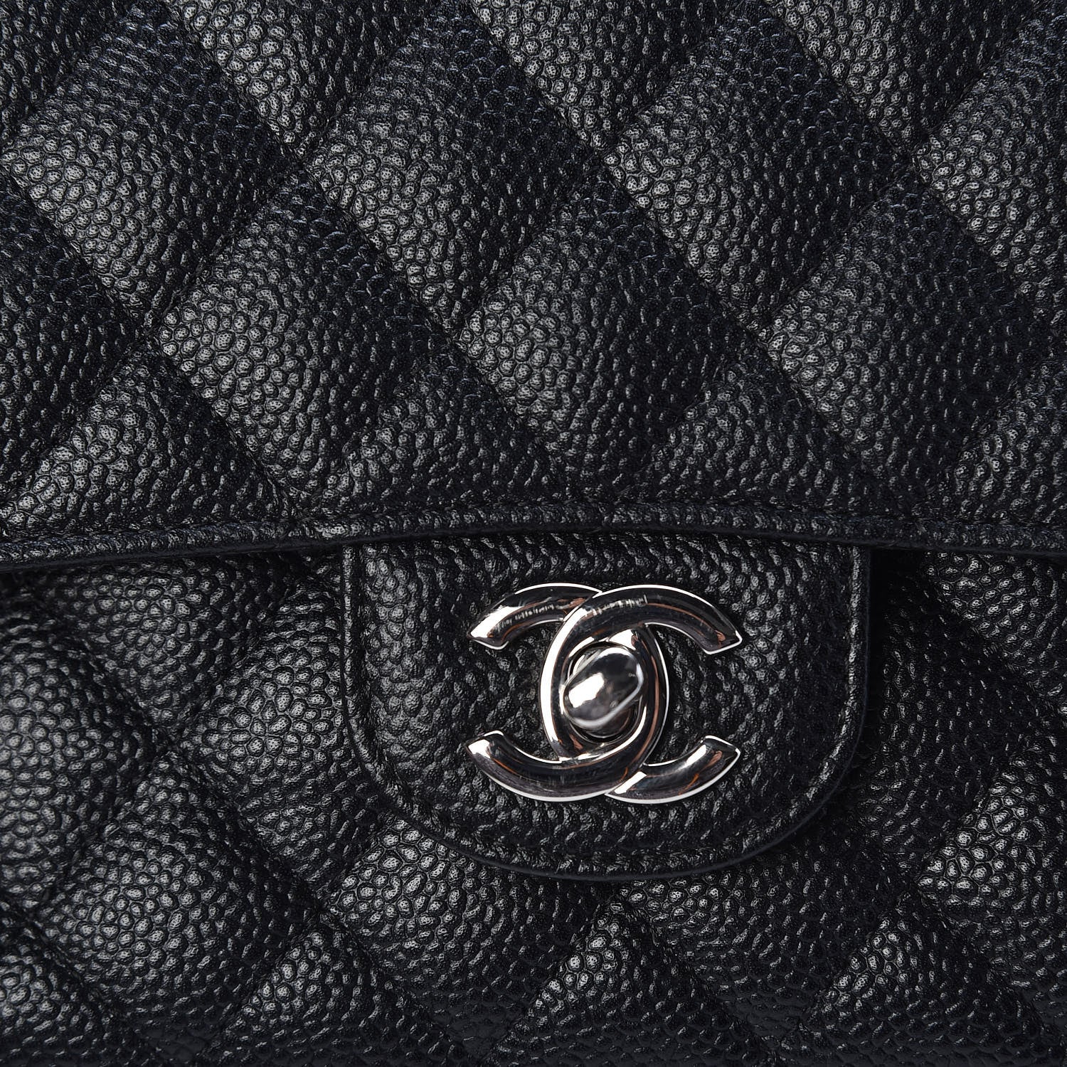 Chanel Caviar Quilted Medium Double Flap Black 11 of 12
