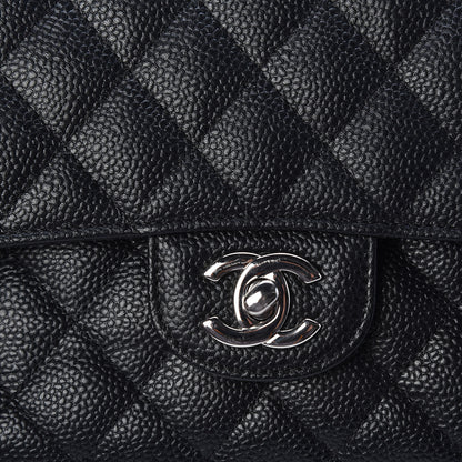 Chanel Caviar Quilted Medium Double Flap Black 11 of 12