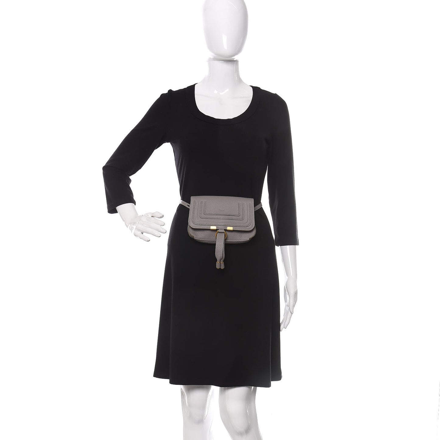 Calfskin Marcie Convertible Belt Bag Cashmere Grey