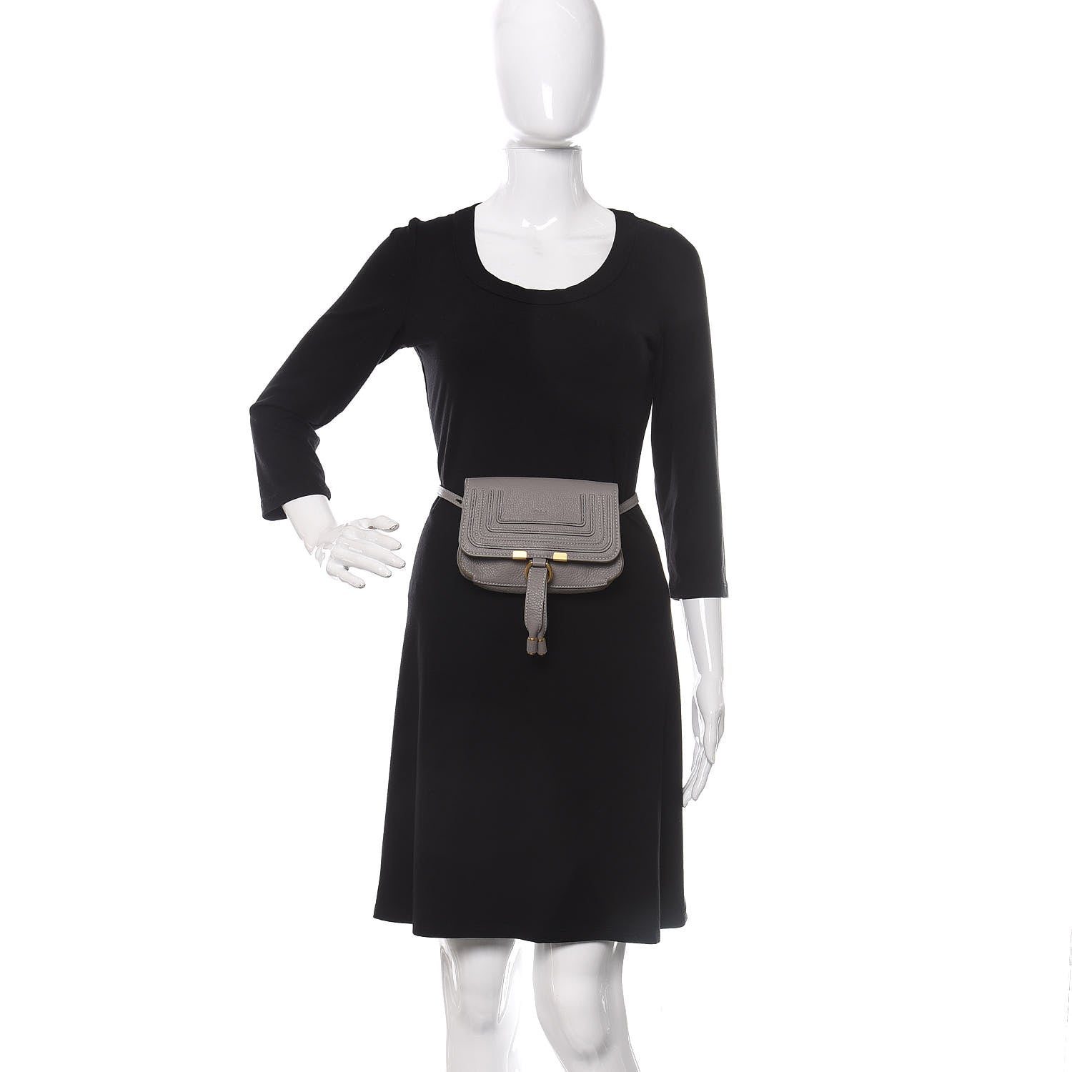 Chloe Calfskin Marcie Convertible Belt Bag Cashmere Grey 2 of 9