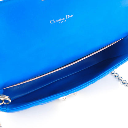 Christian Dior Lambskin Cannage Miss Dior Promenade Pouch Blue 5 of 7