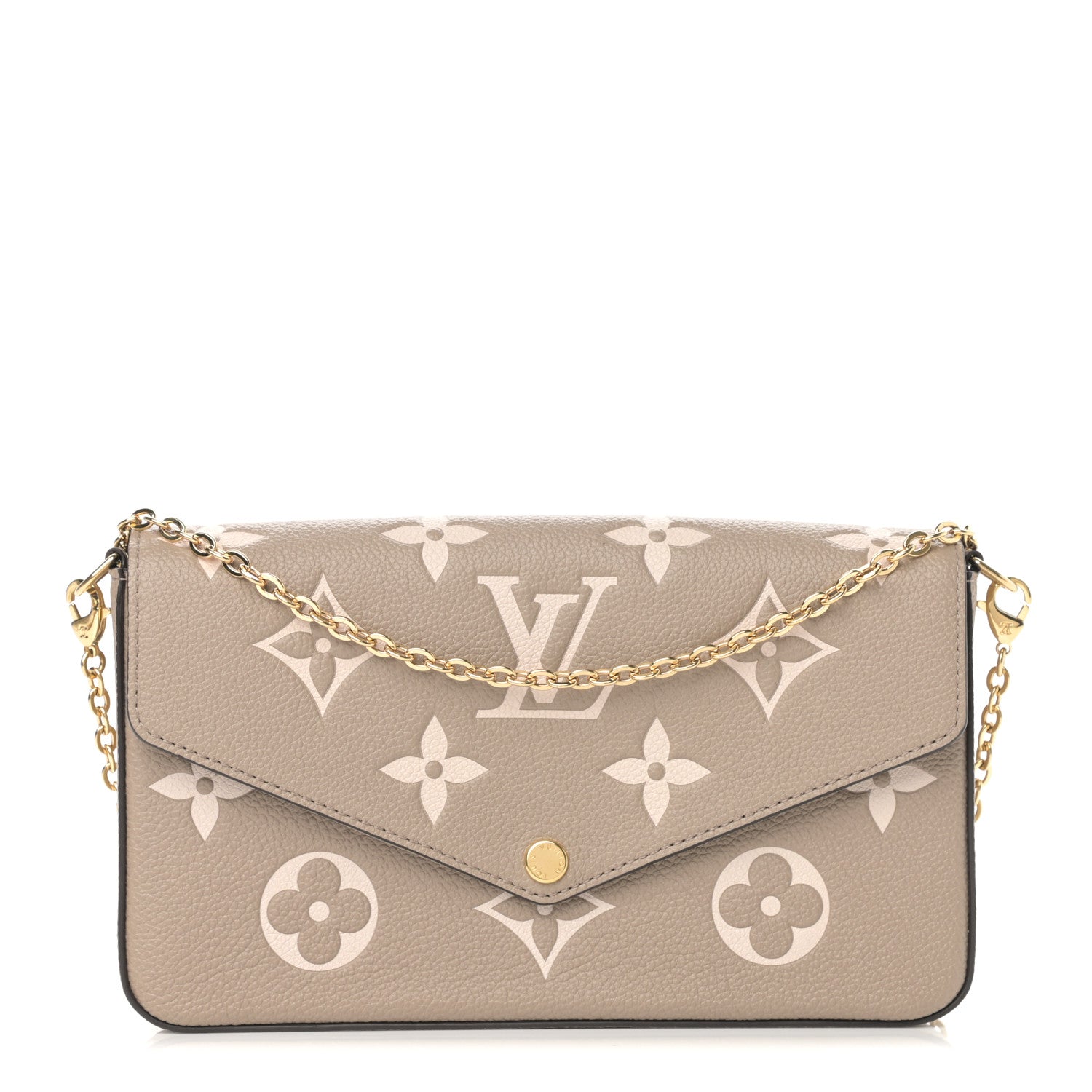 Louis Vuitton Empreinte Monogram Giant Felicie Pochette Tourterelle Creme 3 of 11
