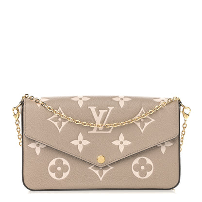 Louis Vuitton Empreinte Monogram Giant Felicie Pochette Tourterelle Creme 3 of 11