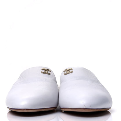 Chanel Sheepskin CC Mules 36 White 2 of 11