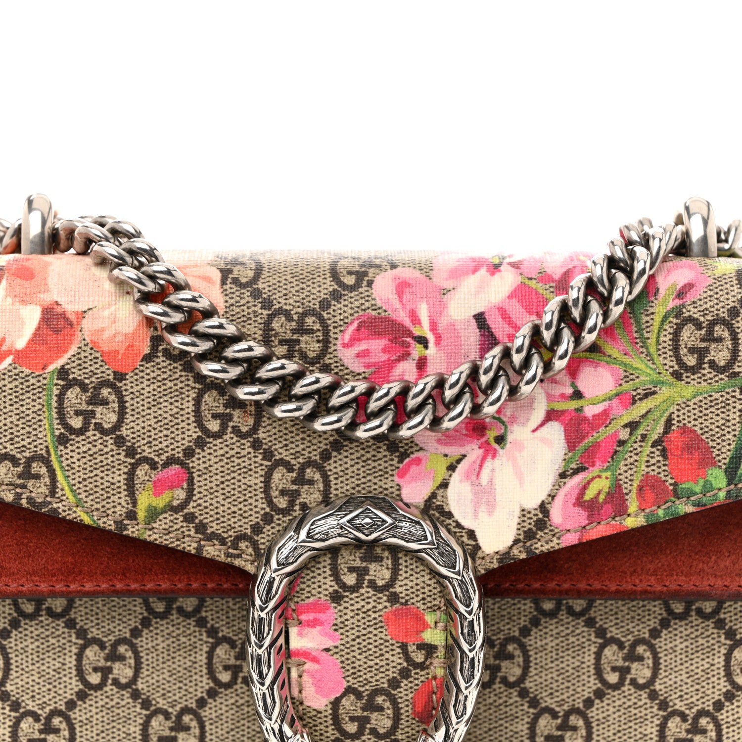 Gucci GG Supreme Monogram Blooms Mini Dionysus Shoulder Bag Beige Multicolor Dry Rose 8 of 14