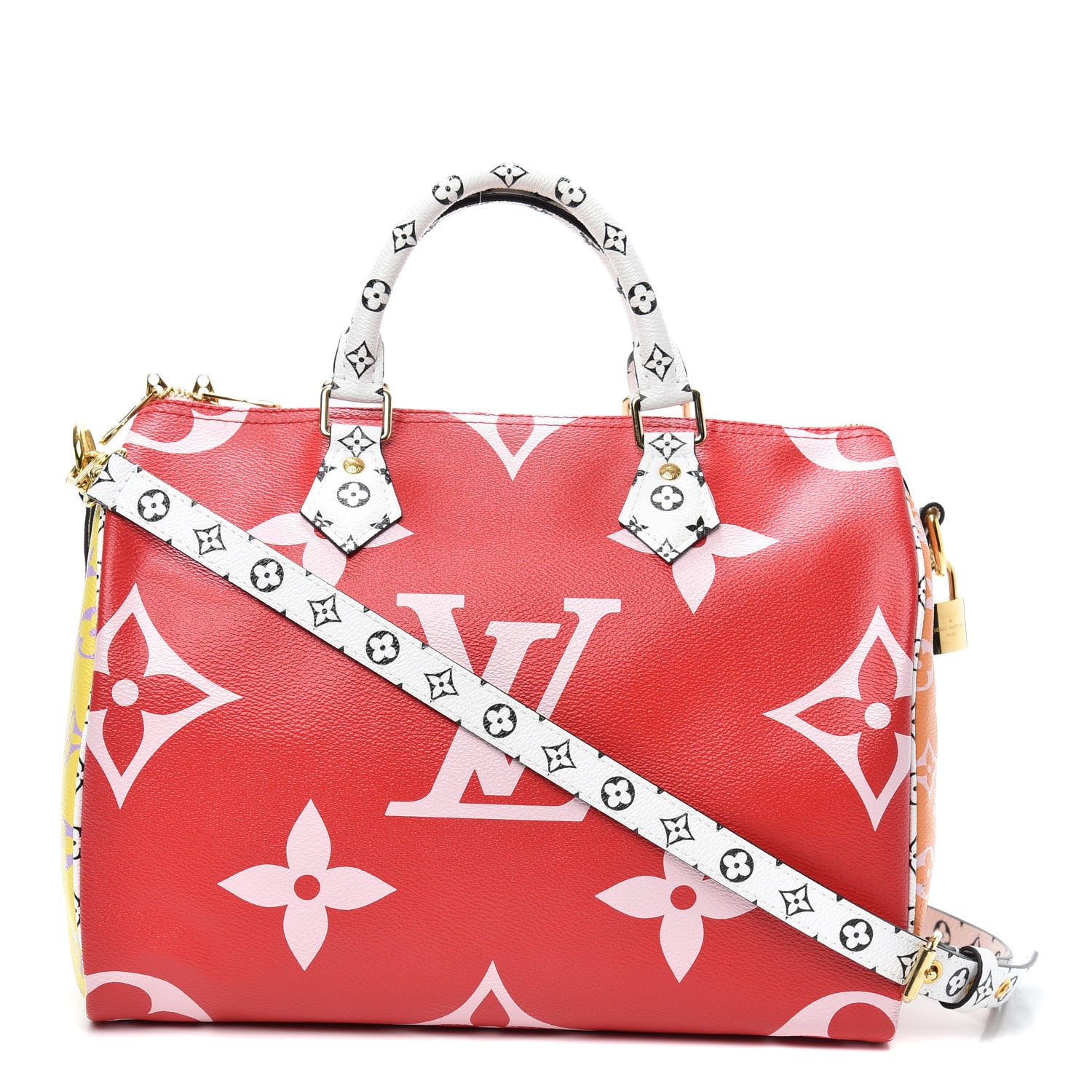 Louis Vuitton Monogram Giant Speedy Bandouliere 30 Rouge 1 of 8