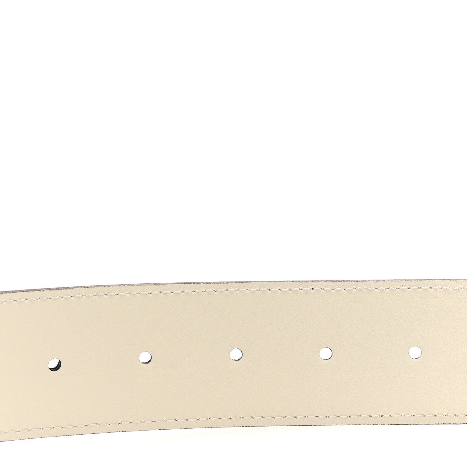 Gucci Azalea Calfskin Enamel Monochrome Double G 40mm Belt 75 30 Mystic White 4 of 6