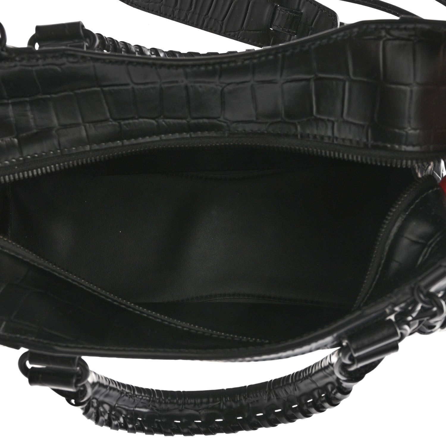 Balenciaga Semi Shiny Calfskin Crocodile Embossed Neo Classic Black Hardware S City Black 5 of 8