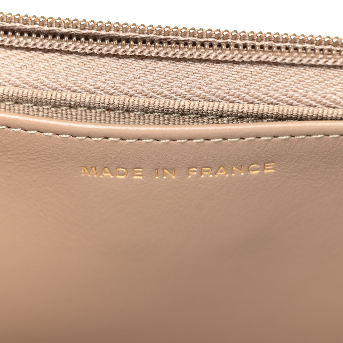 Caviar Quilted Wallet On Chain WOC Beige