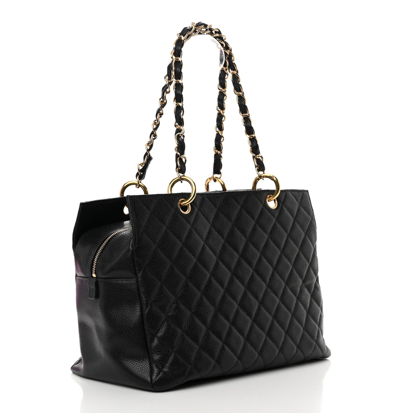 Caviar Quilted Grand Timeless Tote GTT Black