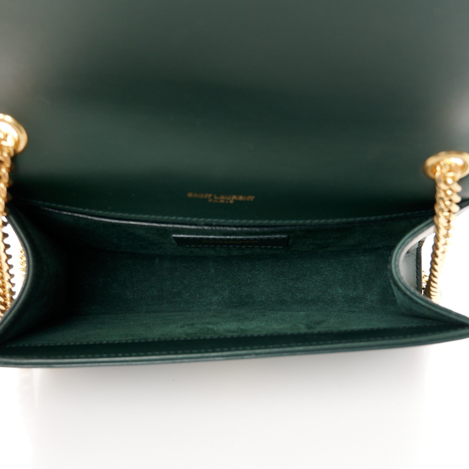 Saint Laurent Smooth Calfskin Small Classic Monogram Kate Tassel Satchel Dark Leaf 5 of 11
