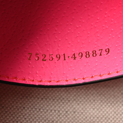 Gucci GG Supreme Monogram Textured Dollar Calfskin Web Ophidia Small Crossbody Bag Beige Ebony Fuchsia 7 of 10