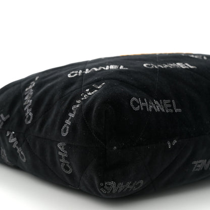 Chanel Velvet Sequin Quilted Chanel 22 Black 10 of 11