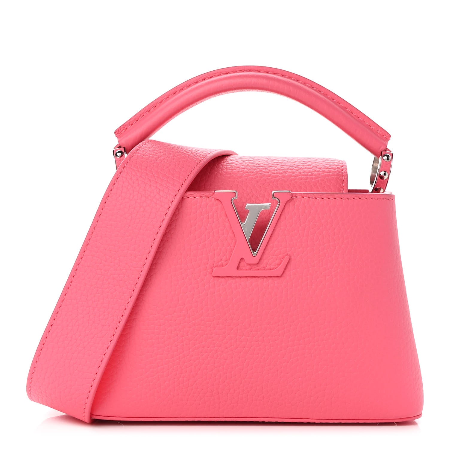 Louis Vuitton Taurillon Capucines Mini Fluo Pink 1 of 9