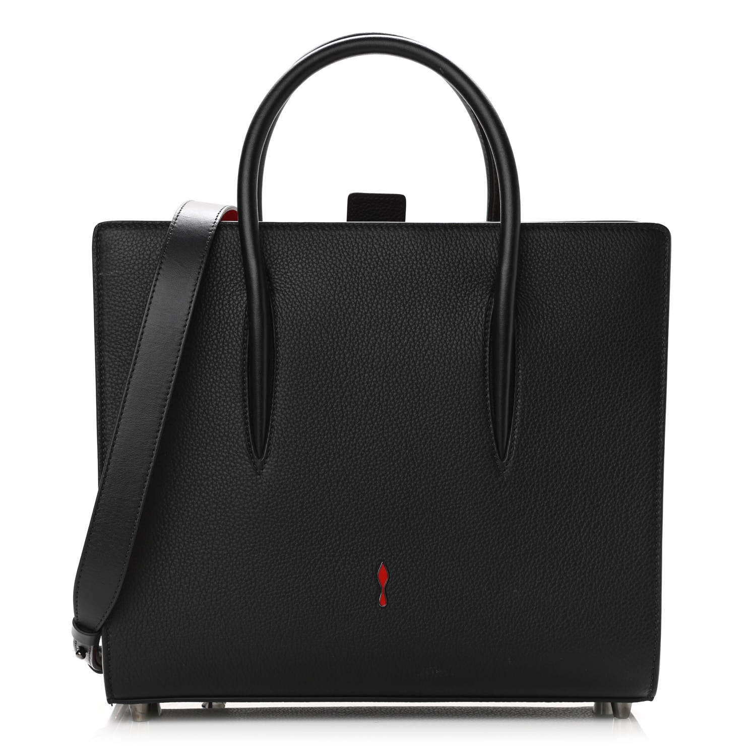 Christian Louboutin Calfskin Empire Patent Studded Medium Paloma Black 1 of 11