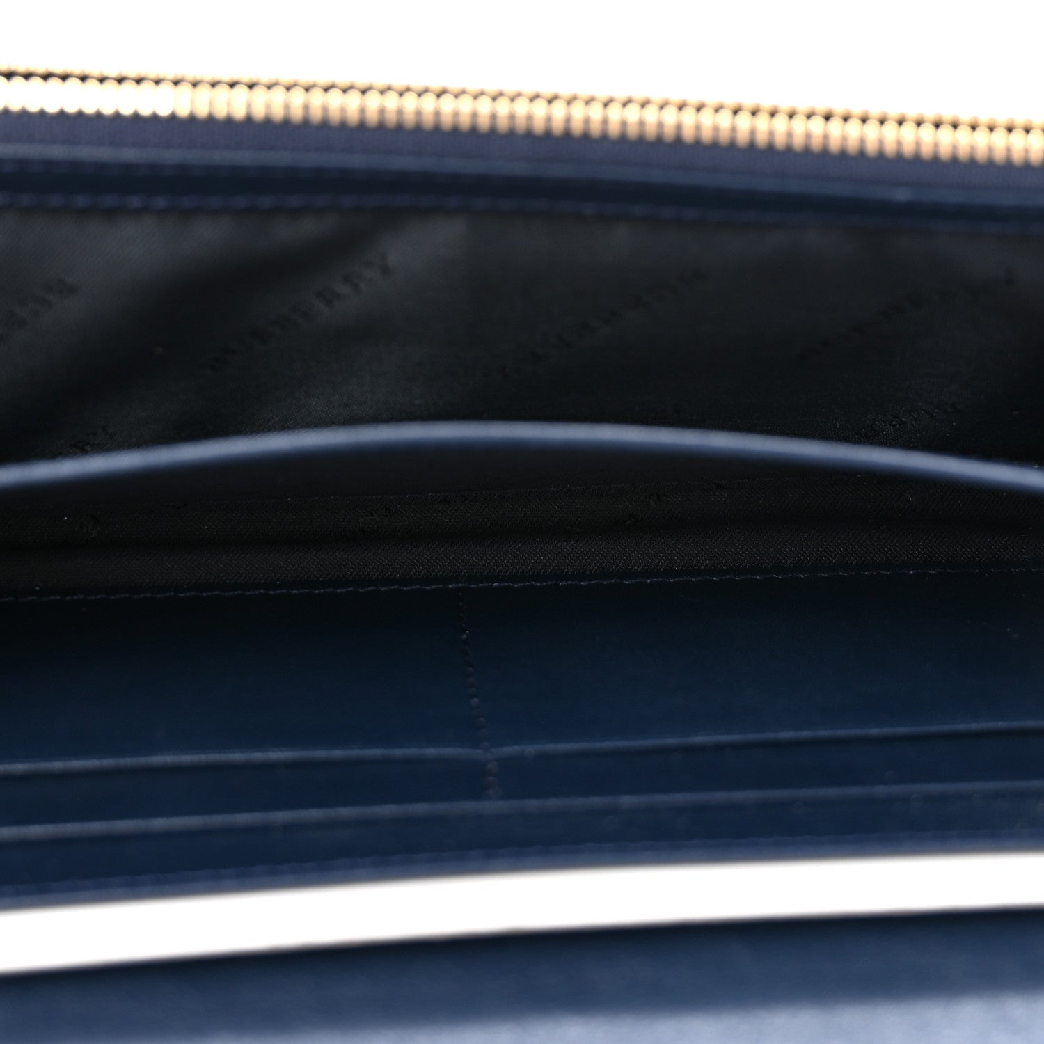 Burberry Overdyed Calfskin Horseferry Check Porter Continental Wallet Blue Carbon 5 of 9
