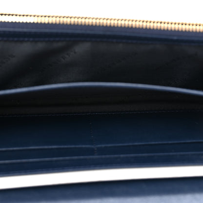 Burberry Overdyed Calfskin Horseferry Check Porter Continental Wallet Blue Carbon 5 of 9