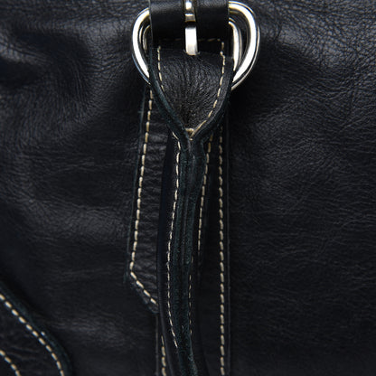 Prada Calfskin Wrapping Satchel Bag Black 13 of 16