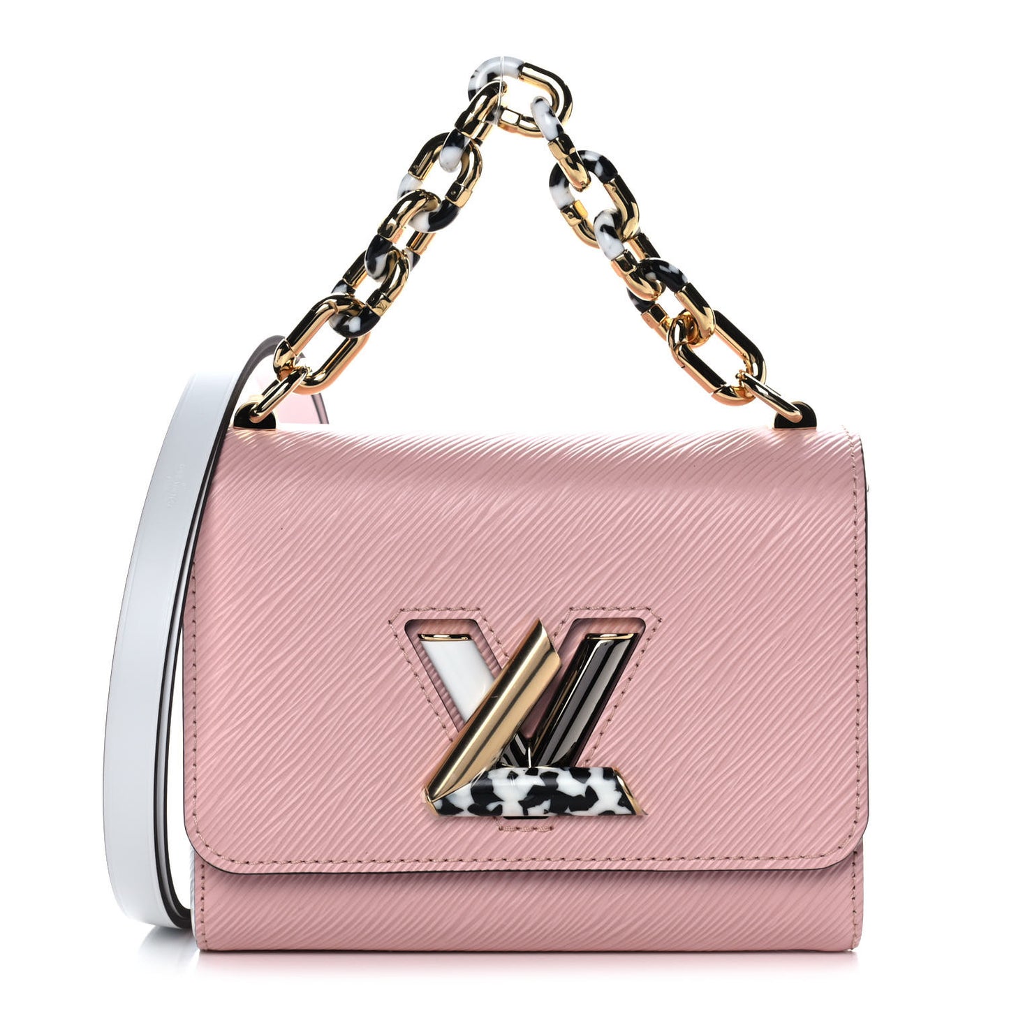 Epi Stones Twist Shoulder Bag PM Rose Ballerine