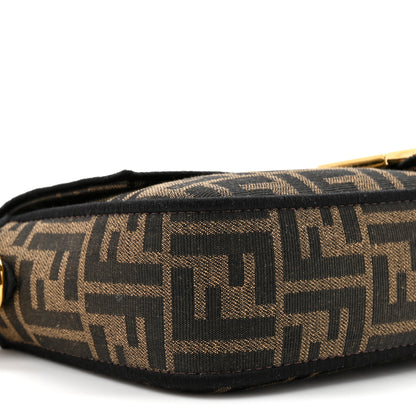 Fendi Fabric Jacquard FF 1974 Medium Baguette Tobacco Moro Black 10 of 10