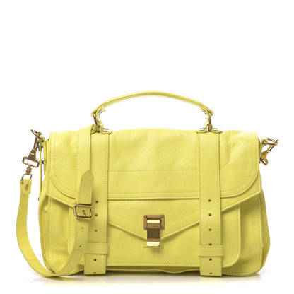 Proenza Schouler Lambskin Medium PS1 Satchel Citron 1 of 10