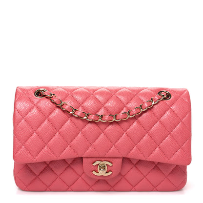 Chanel Caviar Quilted Medium Double Flap Pink 1 of 9