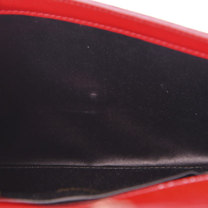 Saint Laurent Textured Patent Small Belle De Jour Clutch Red 7 of 11