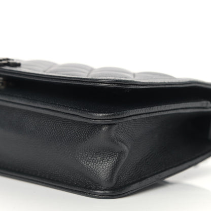 Chanel Caviar Quilted Boy Wallet On Chain WOC So Black 10 of 13