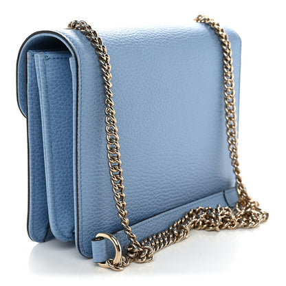 Gucci Dollar Calfskin Small Interlocking G Shoulder Bag Mineral Blue 3 of 14