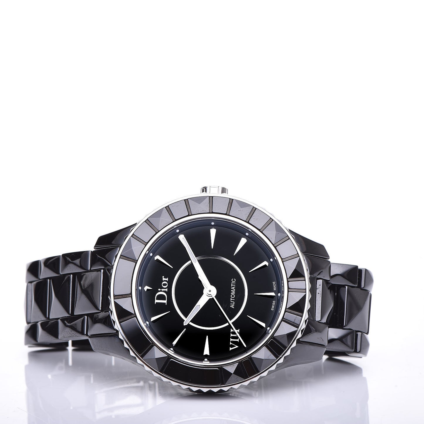 Stainless Steel Ceramic 38mm Dior VIII Automatic Watch Black