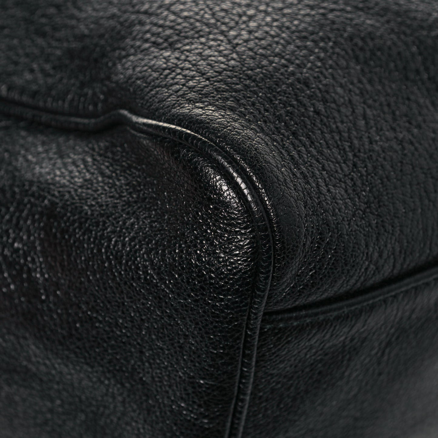 Chevre Silver Metallic Edge Hardware Velo Black
