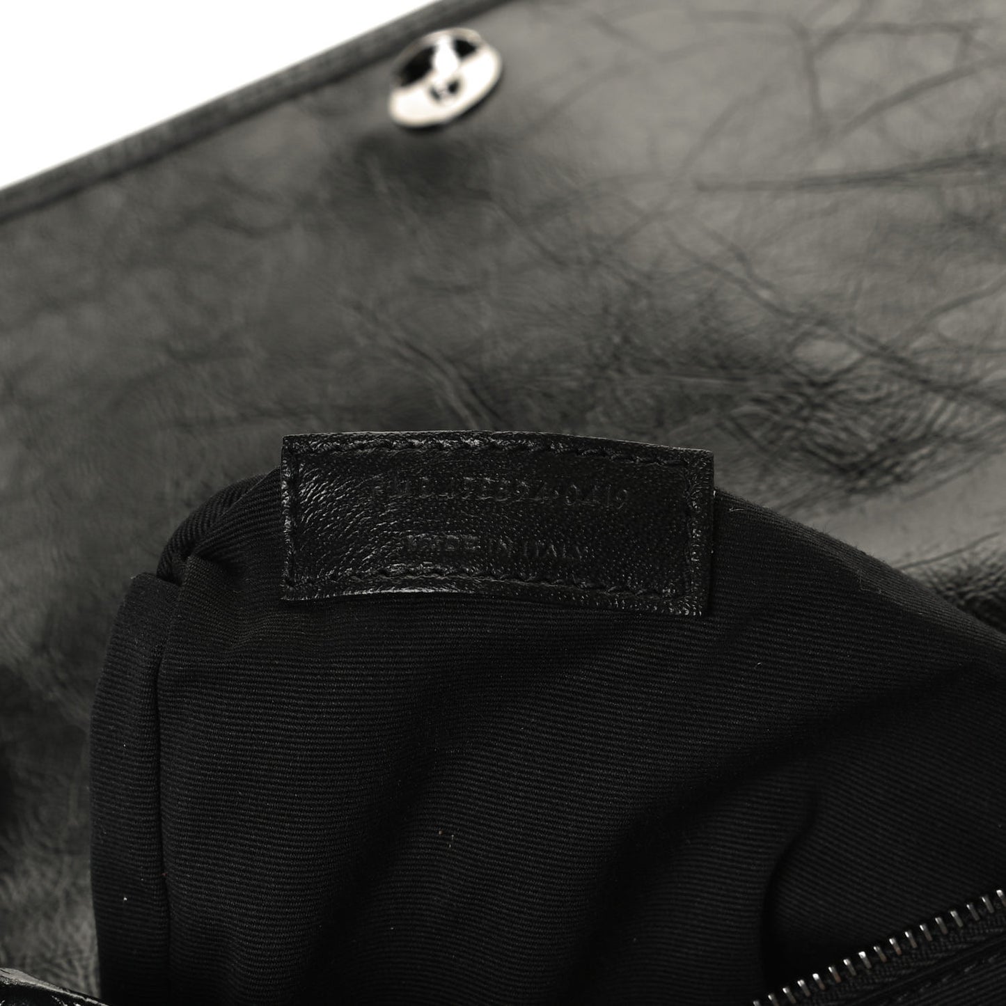 Crinkled Calfskin Matelasse Monogram Medium Niki Chain Satchel Black